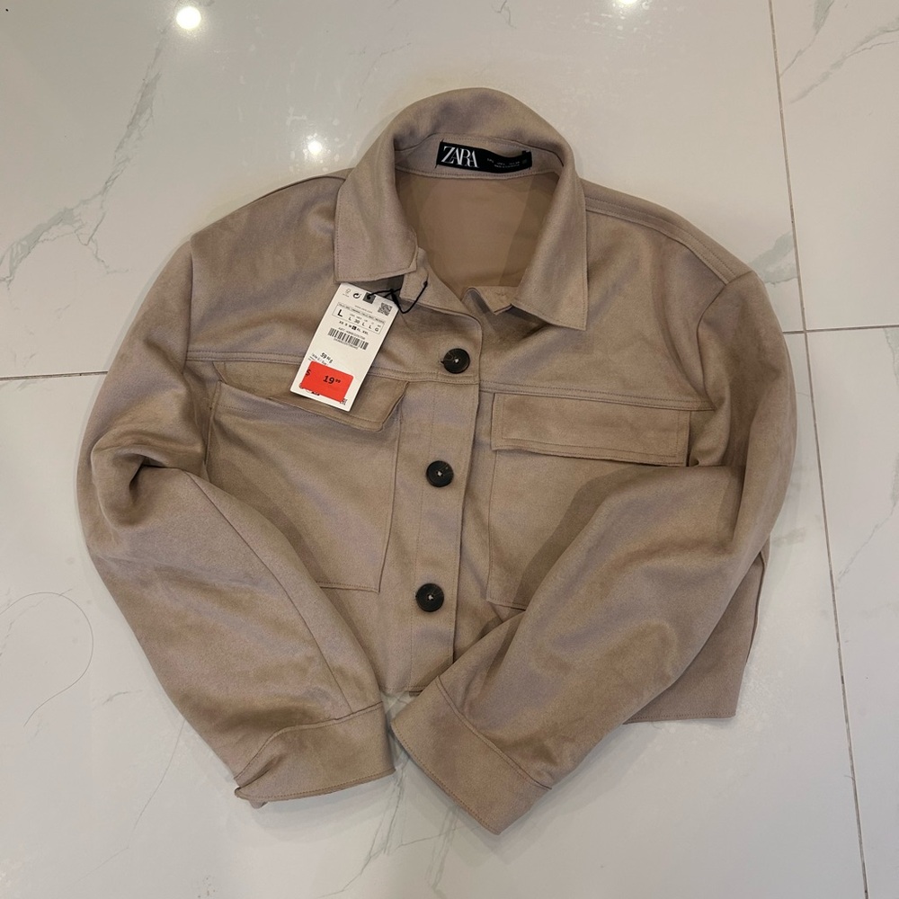 NWOT ZARA suede jacket